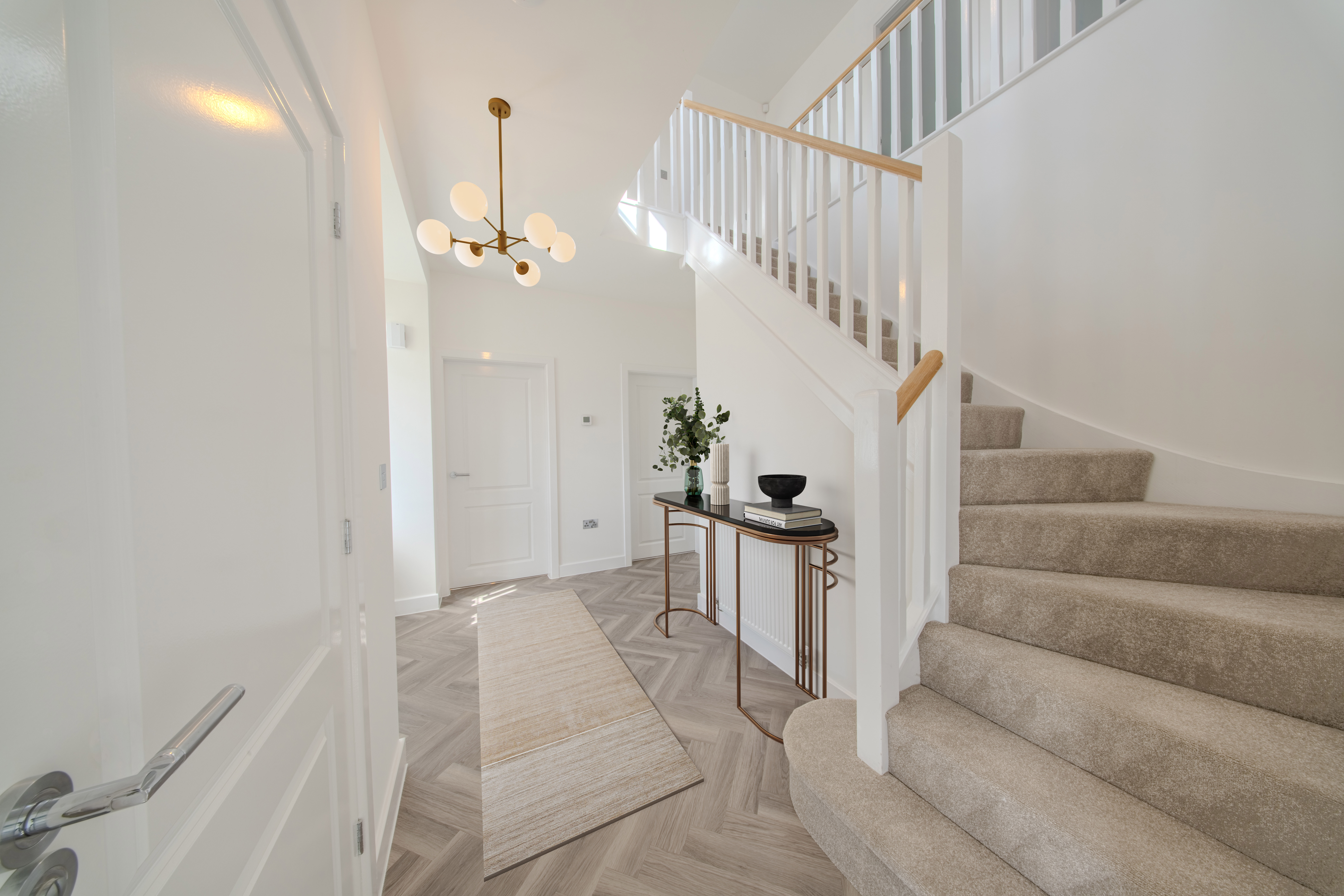 Virtually staged new-build home showing how digital furniture helps buyers visualise the potential of an empty property and connect emotionally with the space.