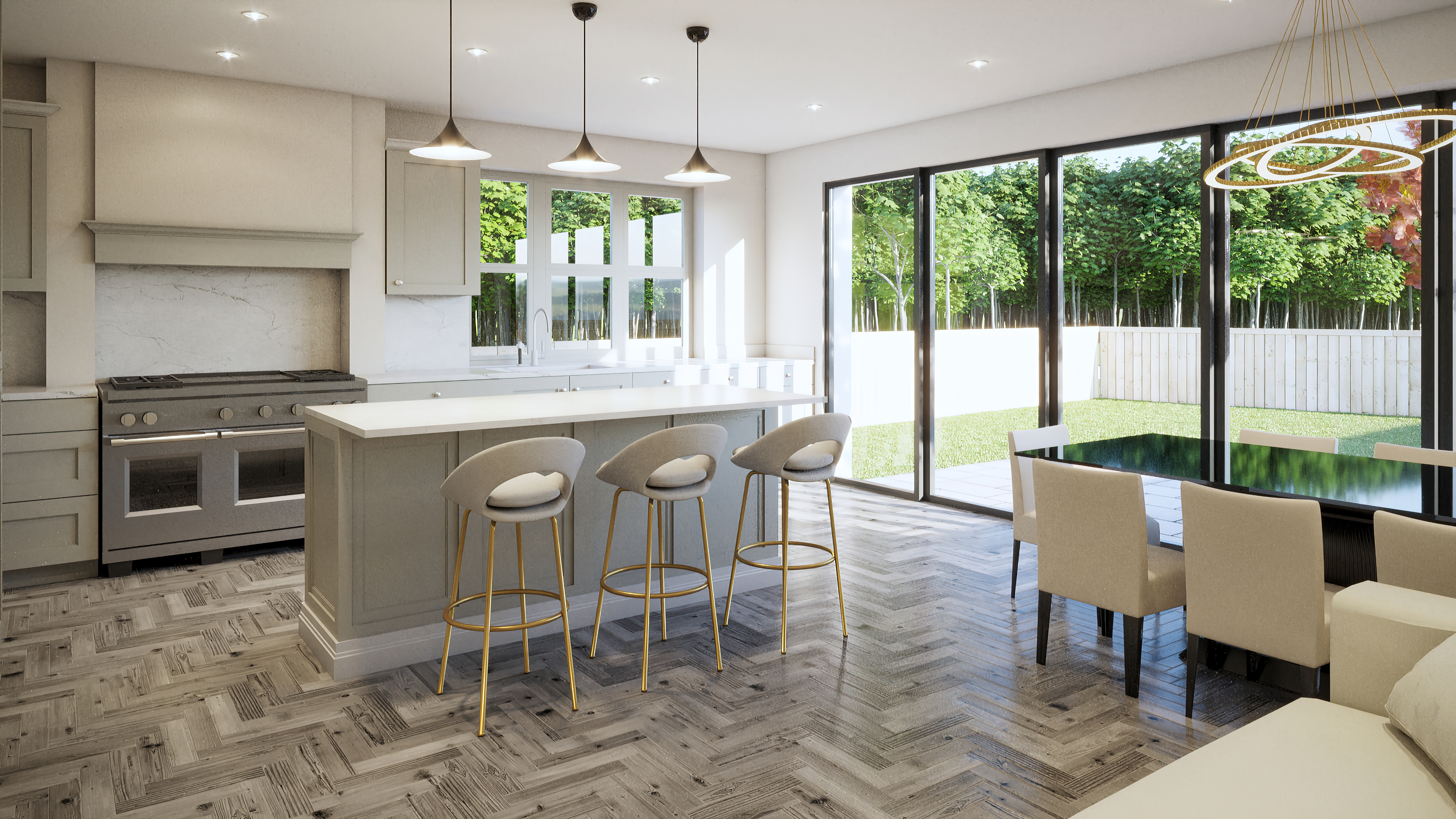Digitally staged interior designed to help buyers visualise furniture placement and room purpose. Before and after property visualisation highlighting the impact of virtual staging on buyer perception.