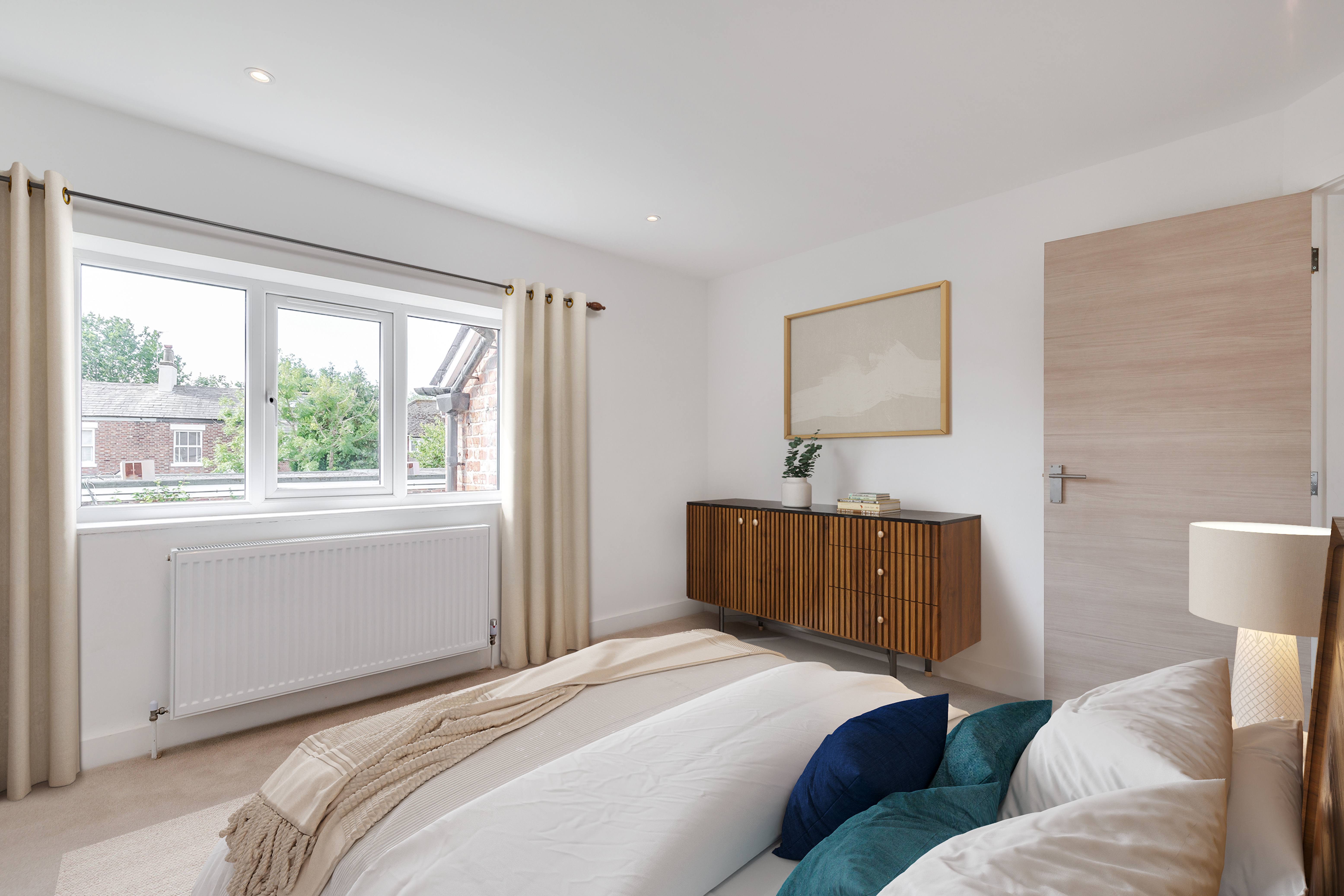 Photorealistic virtual staging helping a vacant property compete with furnished homes on property portals.