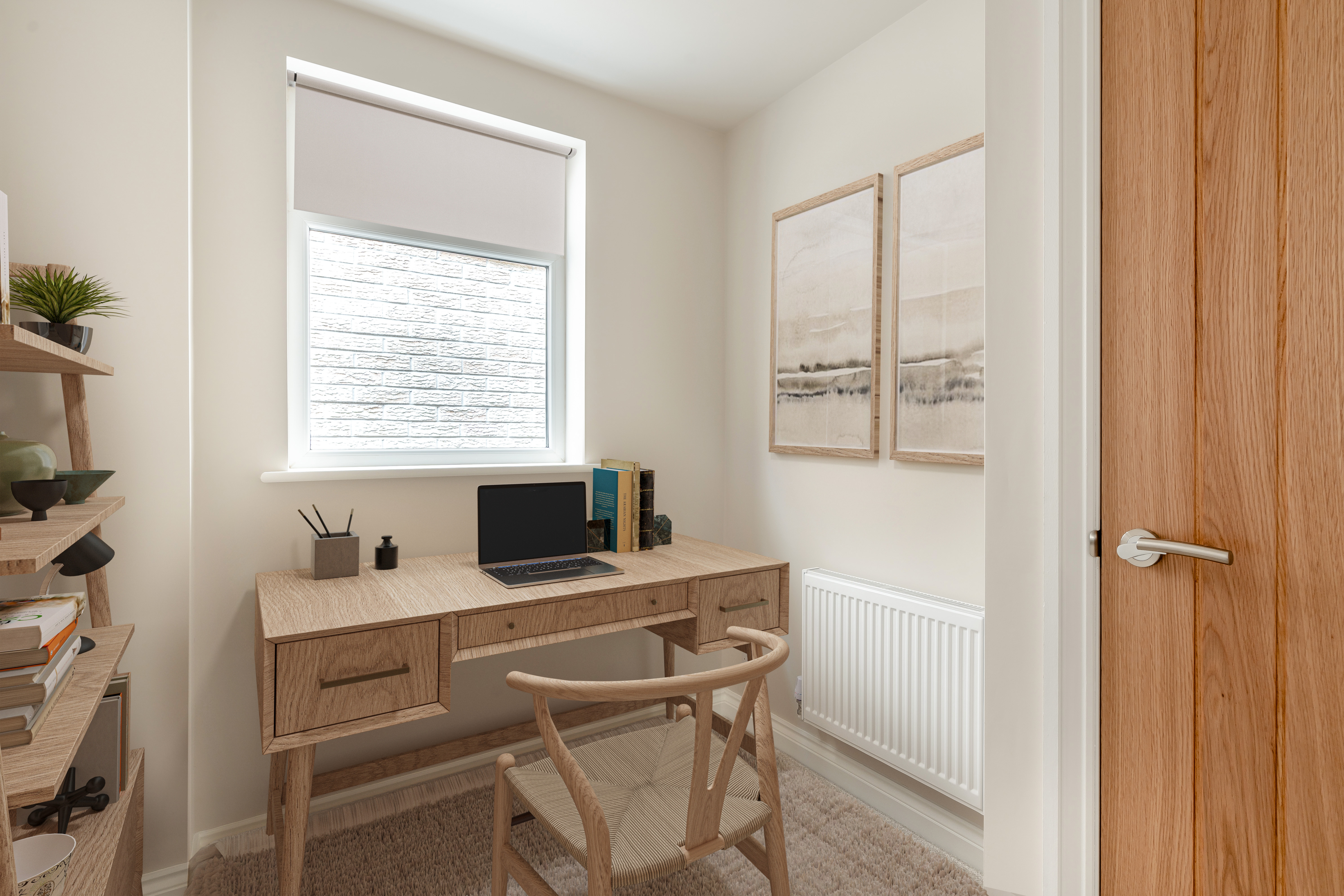 Virtual staging example UK empty living room transformed with furniture