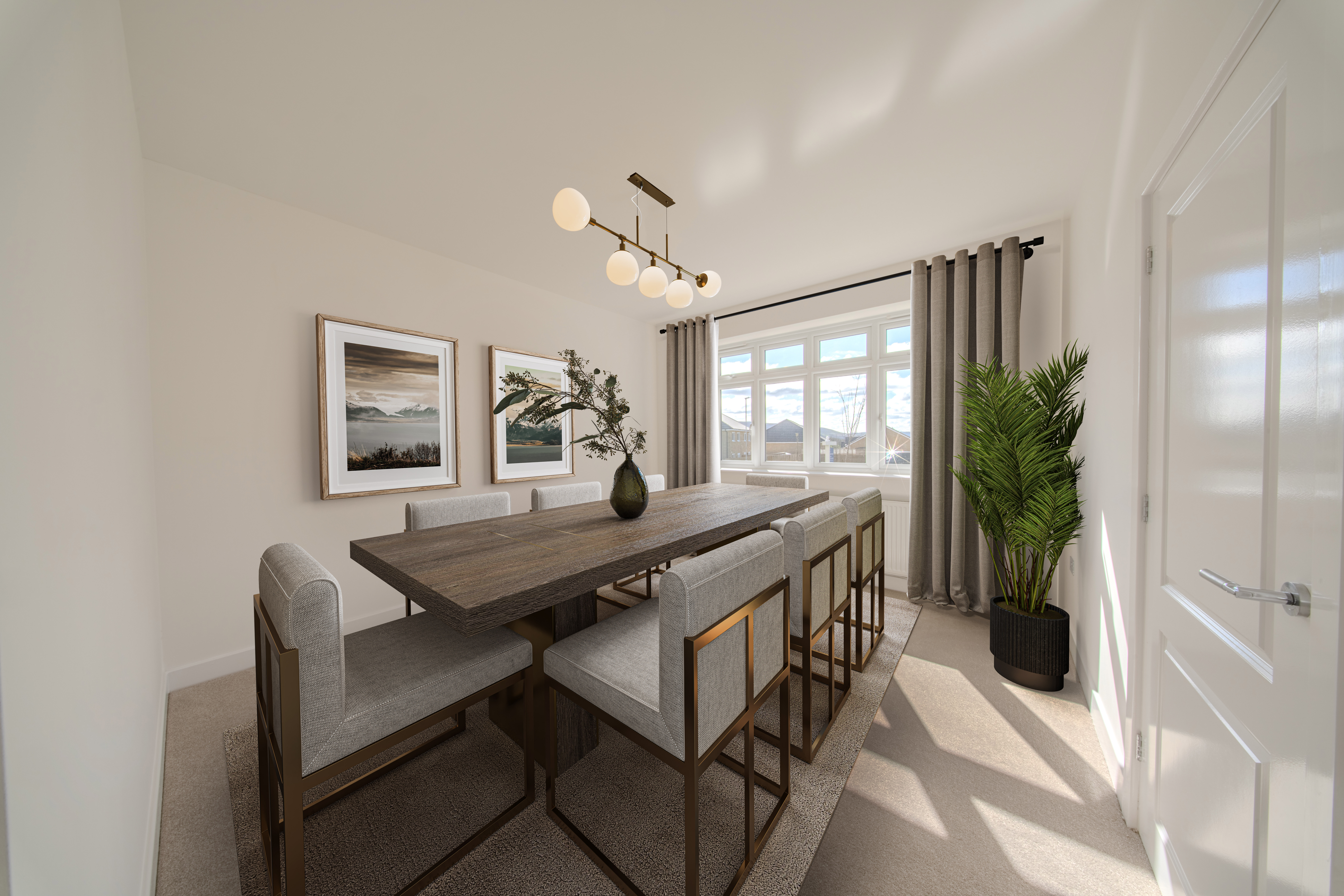 Virtually staged probate property showing how empty rooms can be transformed to help buyers visualise the potential of the home.