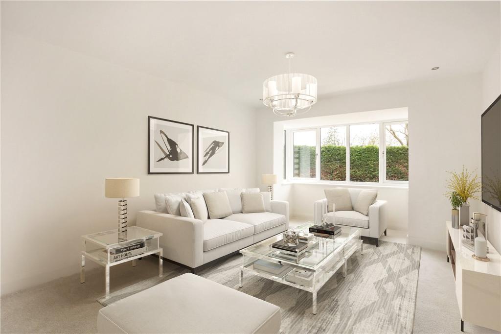 Virtually staged living room used by estate agents to showcase property potential and attract buyers online.