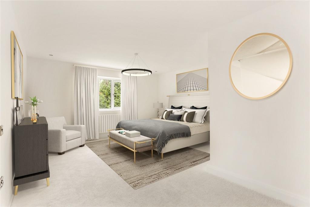 Virtually staged bedroom used by estate agents to showcase property potential and attract buyers online.